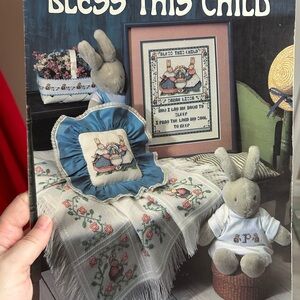 5/$25 Easter bunny Bless This Child Embroidery Set leisure arts 🎭